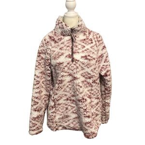 Cozy Sherpa pullover half-zip sweater